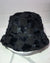 Back of Furry Checkered NYC Bucket Hat